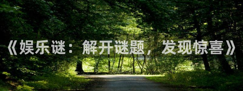 尊龙凯时官方网站：《娱乐谜：解开谜题，发现惊喜》